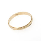 Vintage Flower Band - Art Deco 10k Yellow Gold Floral Eternity Design Wedding Ring - Circa 1930s Size 12 Nature Pattern 3.35 MM Fine Jewelry