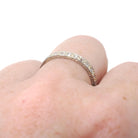 Eternity Diamond Wedding Band - Art Deco Platinum & Gold Natural .46 CTW Wedding Bridal Stacking Ring - Circa 1930s Size 6 1/4 Fine Jewelry