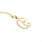 Letter "D" Charm - Contemporary 14k Yellow Gold Single Cursive Initial Necklace Pendant - Circa 1990s Era Petite Dainty Fine Name Jewelry