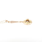 Antique Diamond Pendant - Edwardian 10k Yellow Gold .02 CT Lavalier Necklace - Circa 1910s Buttercup Flower Fine April Birthstone Jewelry