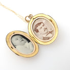 Antique Celestial Locket - Edwardian Era Gold Filled Star Incised Diamond Oval Keepsake Pendant - Circa 1900s Letter "S" Photograph Jewelry