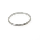 Art Deco Wedding Ring - Vintage 18k White Gold Eternity Engraved Band - Dated 1935 JRK SEM Initials Size 5.5 Stacking Bridal Fine Jewelry