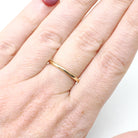 Vintage Wedding Band - Mid Century Era 18k Yellow Gold 1.5 MM Domed Ring - Circa 1950s Size 5.25 Stacking Midi Fine Statement Bridal Jewelry