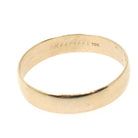 Contemporary Wedding Band - 10k Yellow Gold 4.2 MM Half Round Cigar Ring - Circa 2000s Size 9 Stacking Statement Keepsake Fine Jewelry