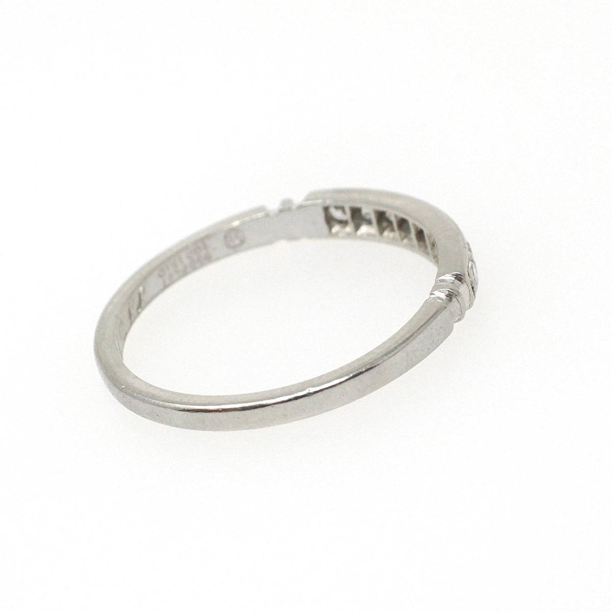 Vintage Diamond Band - Art Deco Platinum .20 CTW Bead Set Wedding Ring - Dated 5-31-1935 Era Size 6 Stacking Fine Bridal Jewelry
