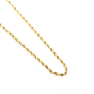 Vintage Rope Chain - Modernist 18k Yellow Gold 2.0MM Diamond Cut Necklace - Circa 1970s Machined Link Barrel Clasp 20" Layering Fine Jewelry