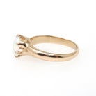 Antique Opal Ring - Edwardian 10k Yellow Gold Cabochon .46 CT Gemstone - Circa 1910s Era Size 5.75 October Birthstone Solitaire Fine Jewelry