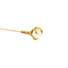 Antique Stick Pin - Victorian 14k Yellow Gold Fresh Water Pearl Fashion Accessory - Circa 1890s Bird Talon Claw Fine Lapel Accessory Jewelry
