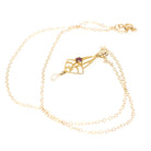 Antique Lavalier Necklace - Edwardian 10k Yellow Gold Purple Glass Pendant - Circa 1910s Era Simulated Amethyst Baroque Pearl Fine Jewelry