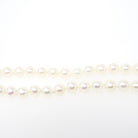 Cultured Pearl Necklace - Contemporary 14k Yellow Gold Ball Clasp 4.75 MM Knotted Strand - Circa 1990s Organic Gem 18" Inch 90s Fine Jewelry