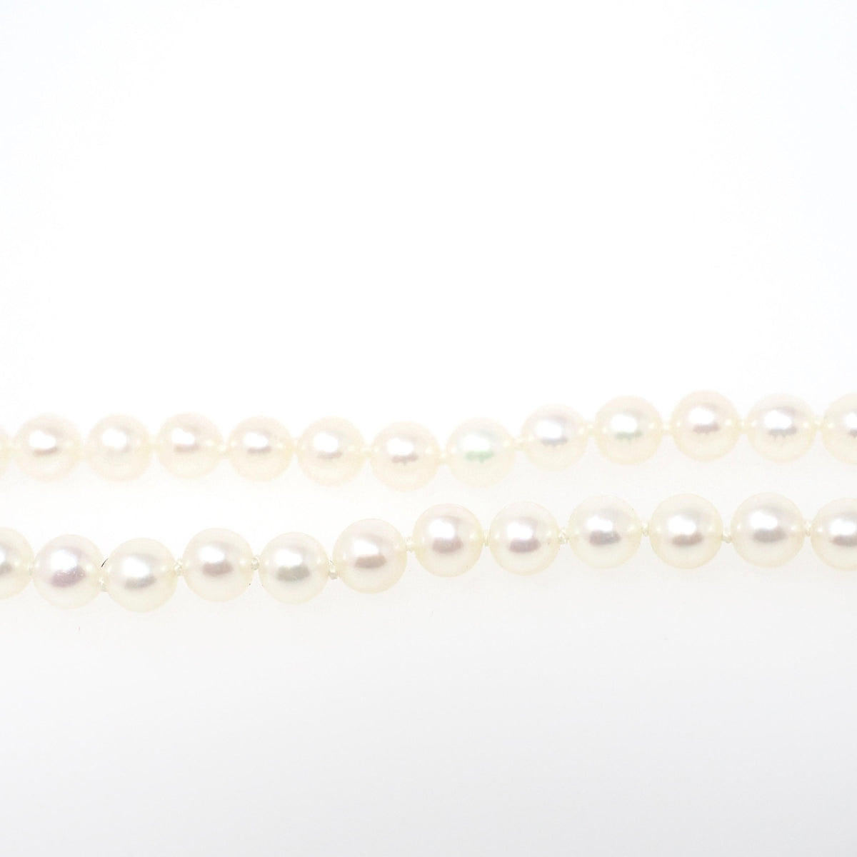 Cultured Pearl Necklace - Contemporary 14k Yellow Gold Ball Clasp 4.75 MM Knotted Strand - Circa 1990s Organic Gem 18" Inch 90s Fine Jewelry