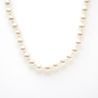 Cultured Pearl Necklace - Contemporary 14k Yellow Gold Ball Clasp 4.75 MM Knotted Strand - Circa 1990s Organic Gem 18" Inch 90s Fine Jewelry