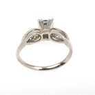 Mint Chrysoberyl & Diamond Ring - Mid Century Platinum Alternative Engagement Natural Green Gemstone - Vintage 1950s Size 5 1/2 Fine Jewelry