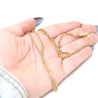 Vintage Rope Chain - Edwardian Era 14k Yellow Gold 2.25 MM Necklace - Signed Peikes 1910 Safety Chain Barrel Clasp 25" Layering Fine Jewelry