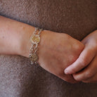Love Token Bracelet - Antique Victorian Era Silver Personalized Coin Links - Circa 1880s Era 8 Inch Name & Initials Keepsake Fashion Jewelry