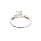 Vintage Engagement Ring - Platinum .76 CTW Natural Transitional Brilliant Cut Diamond - Mid Century Era 1950s Size 5.25 Fine Bridal Jewelry