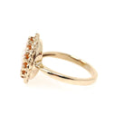 Vintage Cameo Ring - Mid Century 10k Yellow Gold Carved Shell Twisted Rope Halo Style - Circa 1960s Size 6 3/4 Woman's Profile Fine Jewelry
