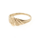 Signet Baby Ring - Retro 10k Yellow Gold Engraved "CHP" Initials - Vintage Circa 1940s Era Size 2 Children's Pinky Midi Fine Jewelry