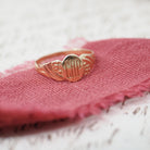 Signet Baby Ring - Retro 10k Yellow Gold Engraved "CHP" Initials - Vintage Circa 1940s Era Size 2 Children's Pinky Midi Fine Jewelry