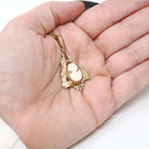 Vintage Cameo Pendant - Retro 10k Gold Filled Carved Shell Pendant Necklace - Circa 1940s Era Woman's Silhouette Statement Keepsake Jewelry