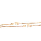 Vintage Station Necklace - Modernist 10k Yellow Gold Orange Blossom Chain - Circa 1970s Era 18 1/2 Inches Spring Ring Clasp Fine Jewelry