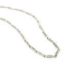 Pocket Watch Chain - Art Deco 14k White Gold Dog Clip Bar Link Necklace - Antique Circa 1920s Era Accessory Fine Versatile Unisex Jewelry