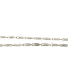 Pocket Watch Chain - Art Deco 14k White Gold Dog Clip Bar Link Necklace - Antique Circa 1920s Era Accessory Fine Versatile Unisex Jewelry