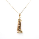 Vintage Bastet Charm - Contemporary 14k Yellow Gold Figural Egyptian Revival Feline Cat Pendant Necklace - Circa 1970's Goddess Fine Jewelry