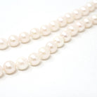 Cultured Pearl Necklace - Contemporary 14k Yellow Gold Filigree Clasp Knotted Strand - Circa 90s Organic 6.5MM High Luster Gem Fine Jewelry