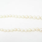 Cultured Pearl Necklace - Mid Century 14k & 10k White Gold Individually Knotted Graduated Strand - Vintage Circa 1950s Era Statement Jewelry