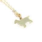 Cocker Spaniel Charm - Mid Century Era 14k Yellow Gold Dog Breed Pendant Necklace - Vintage Circa 1960s Figural Animal Fine Dainty Jewelry