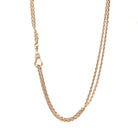 Antique Lorgnette Chain - Edwardian Gold Filled Stationed Dog Clip Doubled Cable Link Necklace - Circa 1910s Era Fashion Accessory Jewelry
