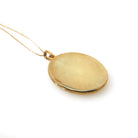 Art Nouveau Locket - Antique Gold Filled Simulated Citrine Glass Pendant Necklace - Edwardian Circa 1910s Era Oval Statement W&H Co Jewelry