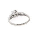 Vintage Wedding Set - Mid Century 14k White Gold Natural Diamonds Matching Engagement Ring & Band - Circa 1950s Size 7.5 Bridal Fine Jewelry