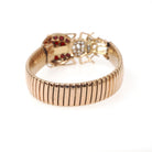 Vintage Beetle Bracelet - Victorian 14k Bug & Mid Century 10k Gold Filled Expansion Link Statement - Diamond Garnet Insect Fine Jewelry