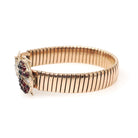 Vintage Beetle Bracelet - Victorian 14k Bug & Mid Century 10k Gold Filled Expansion Link Statement - Diamond Garnet Insect Fine Jewelry