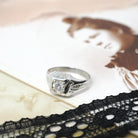 Art Deco Diamond Ring - Vintage 18k White Gold Natural .34 CT Trans Brilliant Engagement - Circa 1930s Era Size 5 Square Pinky Fine Jewelry