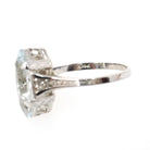 Vintage Aquamarine Ring - Art Deco 14k White Gold Light Blue Marquise Gem Engagement - Circa 1930s Era Size 7 March Birthstone Fine Jewelry