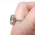 Vintage Aquamarine Ring - Art Deco 14k White Gold Light Blue Marquise Gem Engagement - Circa 1930s Era Size 7 March Birthstone Fine Jewelry