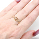 Antique Diamond Ring - Edwardian 14k Yellow Gold .15 CT Old Mine Cut Belcher Engagement Solitaire - Circa 1910s Size 6.75 Fine Jewelry