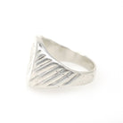 Mid Century "S" Signet Ring - Vintage Sterling Silver Oval Letter Shield Statement - Circa 1950s Era Size 9 Tapered Vargas Fine Jewelry