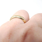 Dated 1871 Wedding Band - Victorian 14k Yellow Gold Mizpah Engraved "R.W.W. to H.L.G 5 20 71" Half Round Ring - Size 4.75 Fine Jewelry