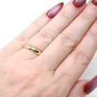 Dated 1871 Wedding Band - Victorian 14k Yellow Gold Mizpah Engraved "R.W.W. to H.L.G 5 20 71" Half Round Ring - Size 4.75 Fine Jewelry