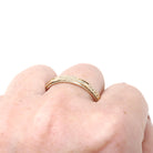 Vintage Flower Band - Art Deco 10k Yellow Gold Floral Eternity Design Wedding Ring - Circa 1930s Size 12 Nature Pattern 3.35 MM Fine Jewelry