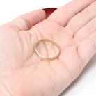 Vintage Flower Band - Art Deco 10k Yellow Gold Floral Eternity Design Wedding Ring - Circa 1930s Size 12 Nature Pattern 3.35 MM Fine Jewelry