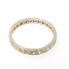 Eternity Diamond Wedding Band - Art Deco Platinum & Gold Natural .46 CTW Wedding Bridal Stacking Ring - Circa 1930s Size 6 1/4 Fine Jewelry