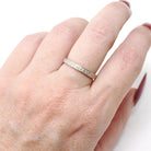 Eternity Diamond Wedding Band - Art Deco Platinum & Gold Natural .46 CTW Wedding Bridal Stacking Ring - Circa 1930s Size 6 1/4 Fine Jewelry