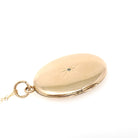 Antique Celestial Locket - Edwardian Era Gold Filled Star Incised Diamond Oval Keepsake Pendant - Circa 1900s Letter "S" Photograph Jewelry