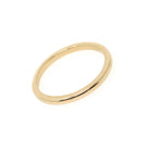 Vintage Wedding Band - Mid Century Era 18k Yellow Gold 1.5 MM Domed Ring - Circa 1950s Size 5.25 Stacking Midi Fine Statement Bridal Jewelry