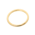 Vintage Wedding Band - Mid Century Era 18k Yellow Gold 1.5 MM Domed Ring - Circa 1950s Size 5.25 Stacking Midi Fine Statement Bridal Jewelry